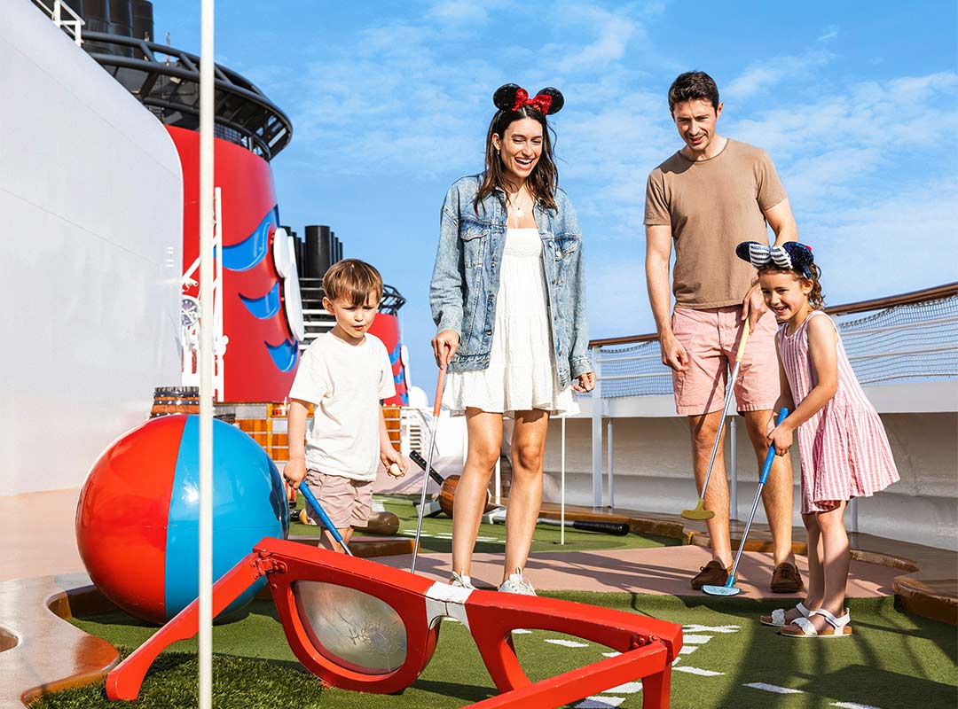 Family on cruise ship