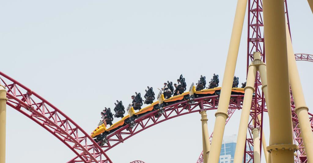 One of the rollercoasters in Dubai 