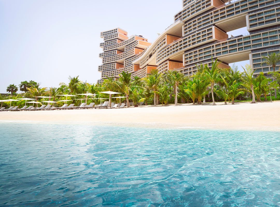 View of Atlantis The Royal from the beach