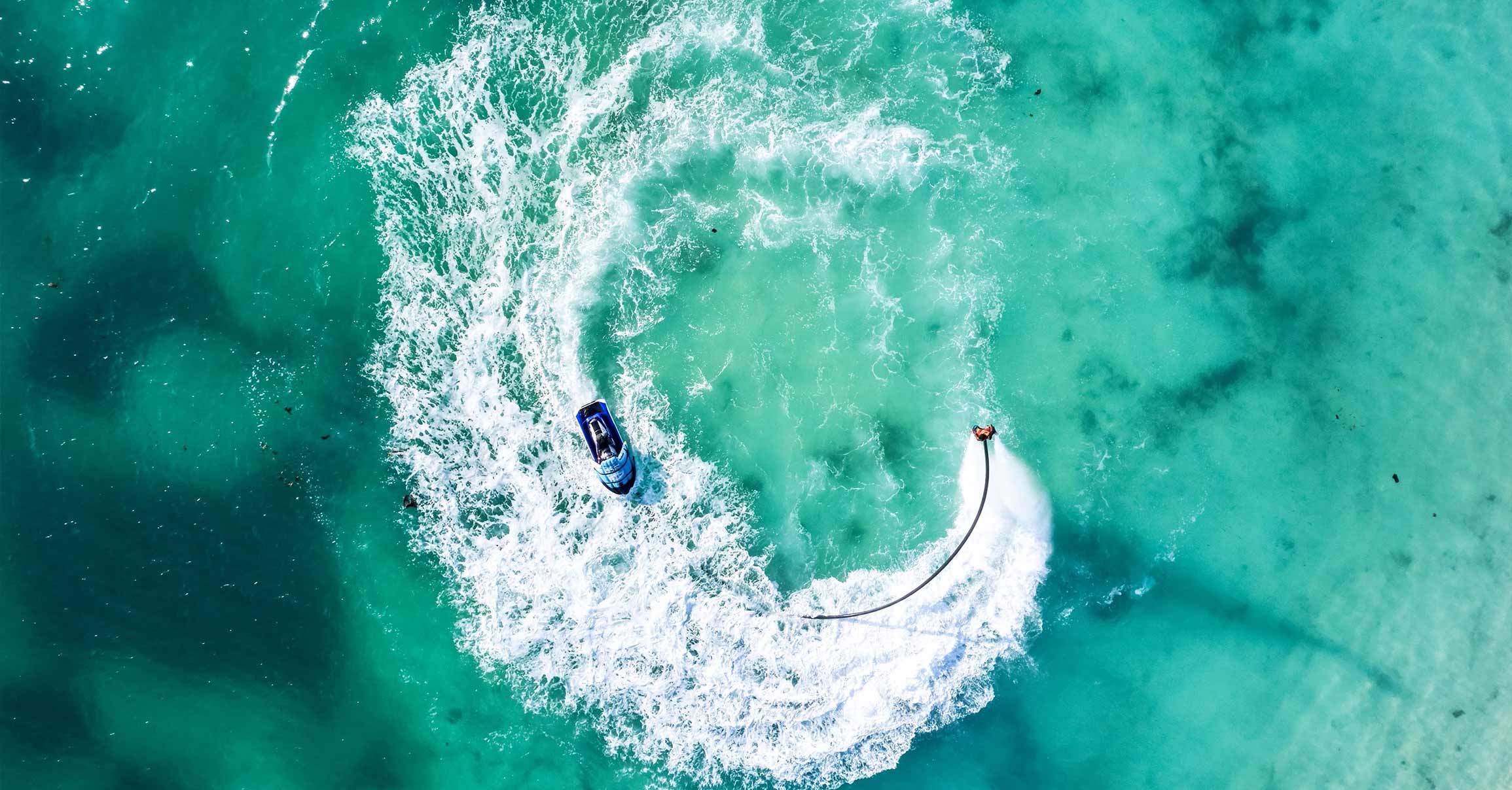 Sun Siyam Olhuveli jetski aerial