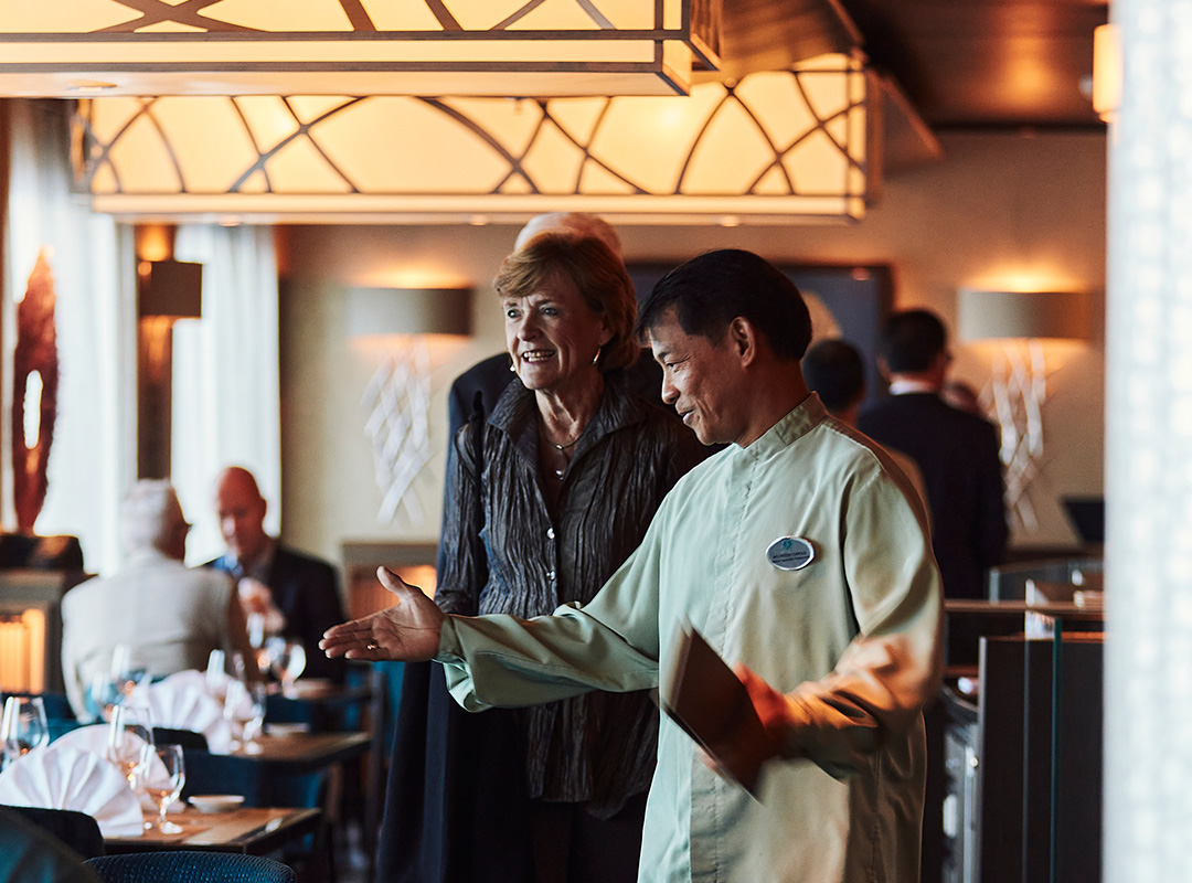 Service aboard Crystal Symphony