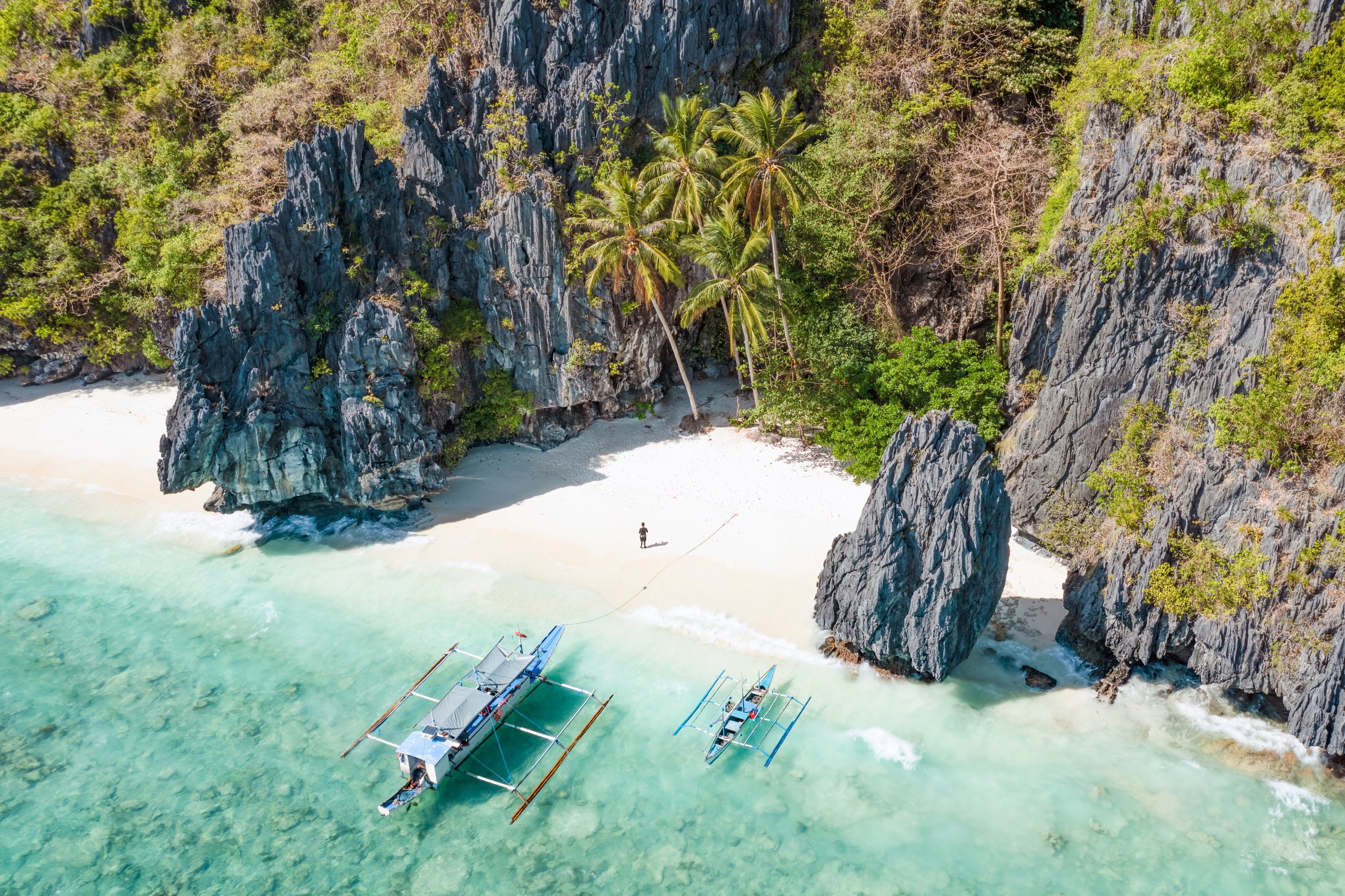 Entalula beach philippines aerial view
