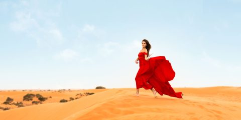 Woman in Ras Al Khaimah desert