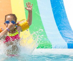 Kid in waterpark