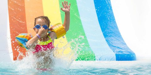 Kid in waterpark