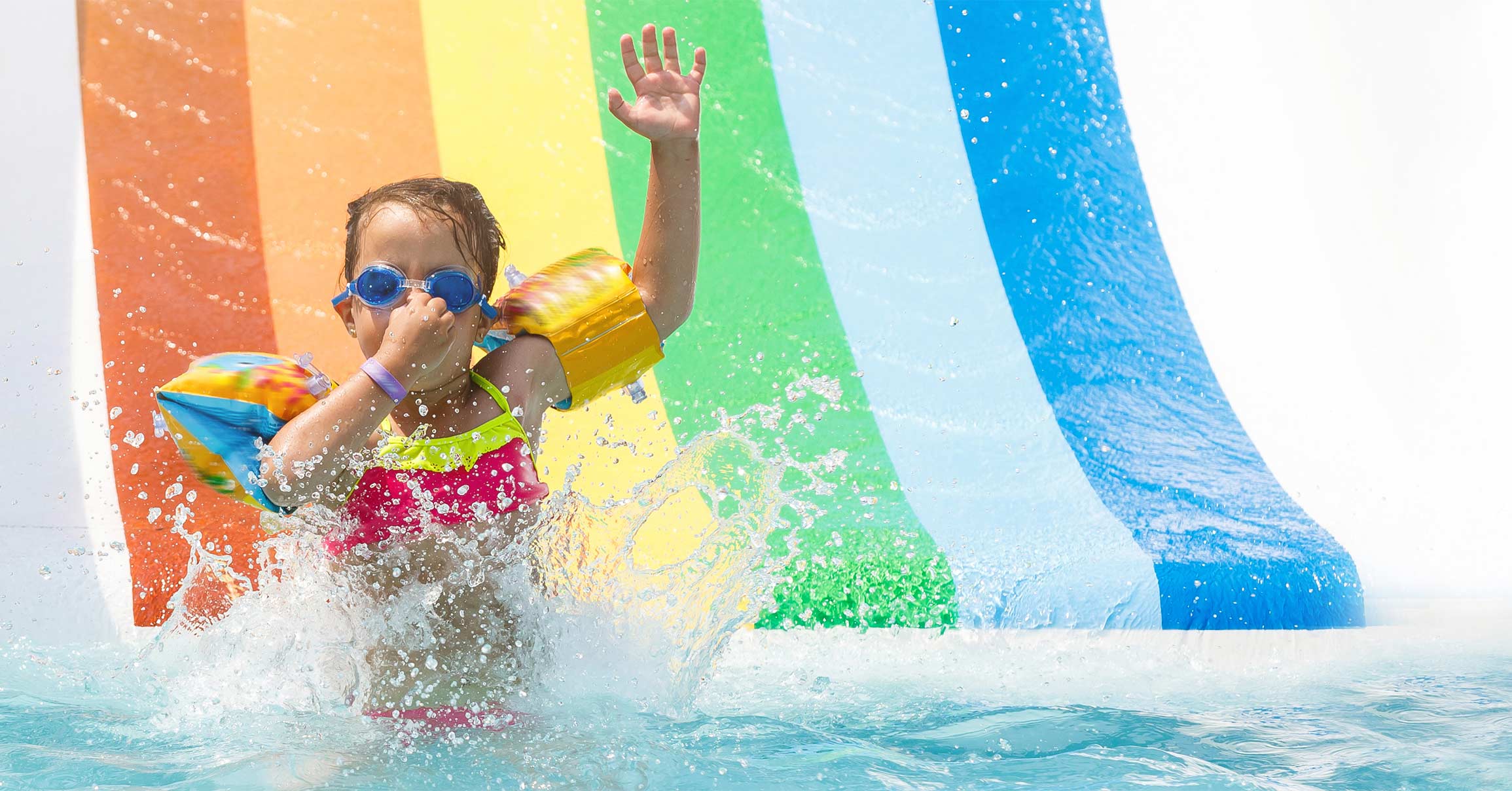 Kid in waterpark