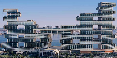 Aerial view of Atlantis The Royal Dubai