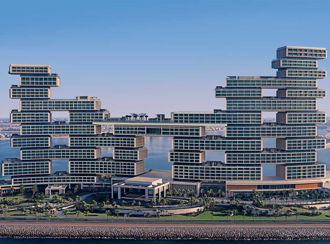 Aerial view of Atlantis The Royal Dubai