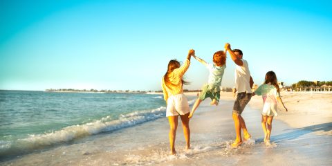 Family on the Beach in Ras Al Khaimah