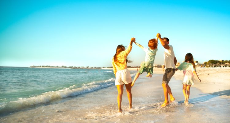 Family on the Beach in Ras Al Khaimah
