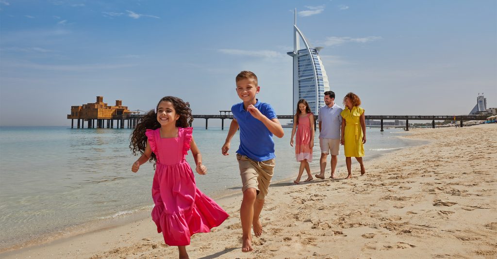Family on Jumeriah Public Beach
