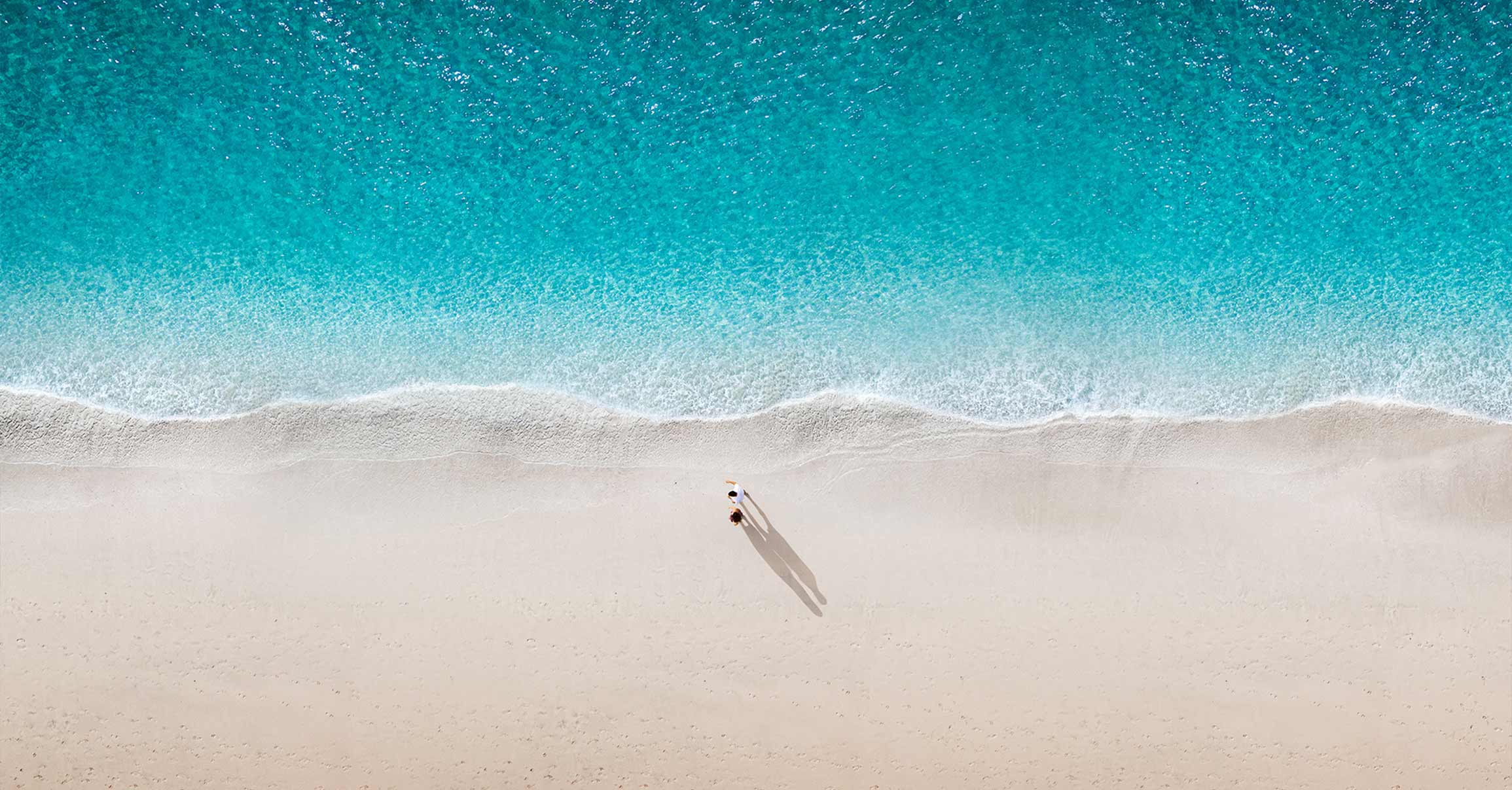 Aerial view of beach on Saadiyat Island