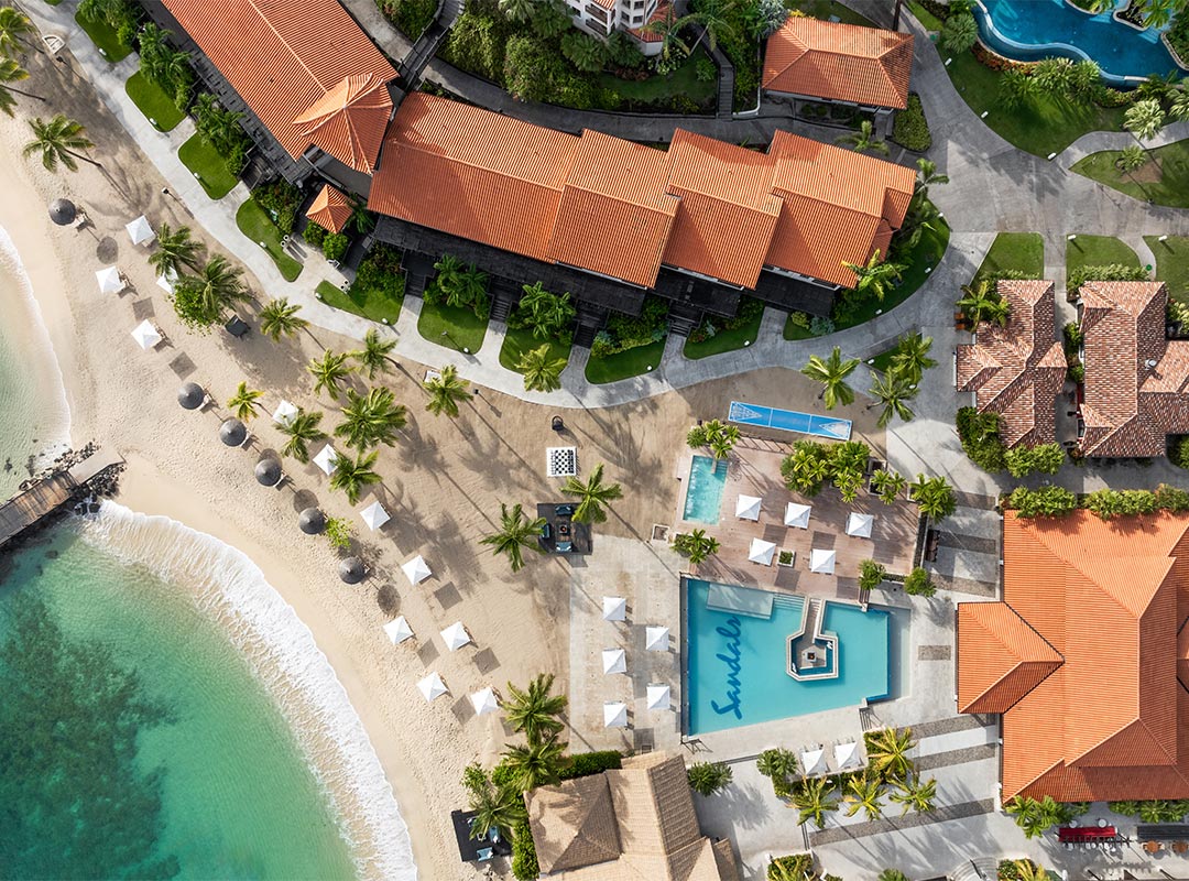 Aerial view of Sandals Grenada