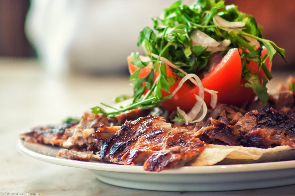 Shawarma platter at one of the oldest shawarma places in Dubai