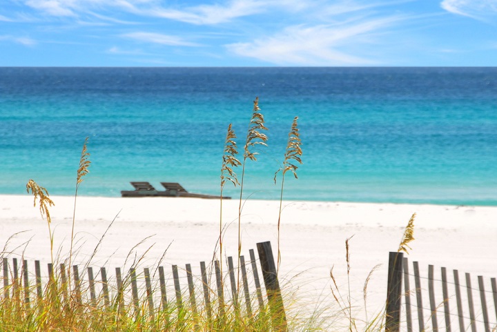 White sand beach in Florida