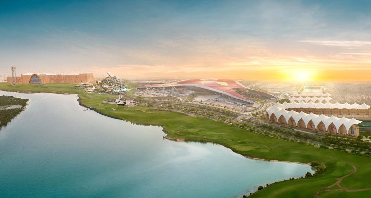 Aerial of Yas Island
