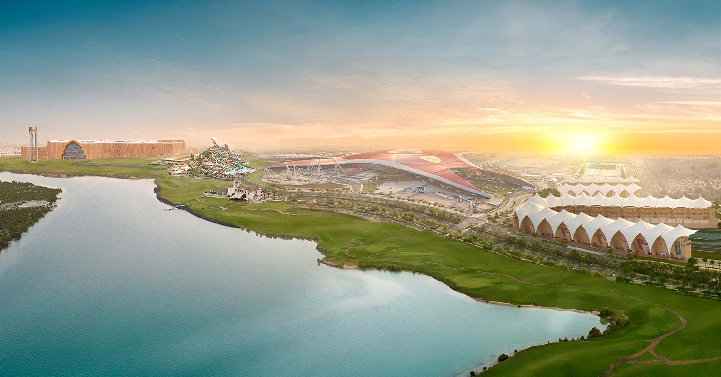 Aerial of Yas Island