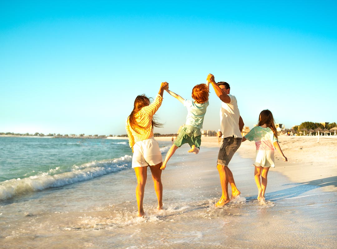 Ras Al Khaimah family on beach