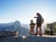 Family hiking in Yosemite National Park