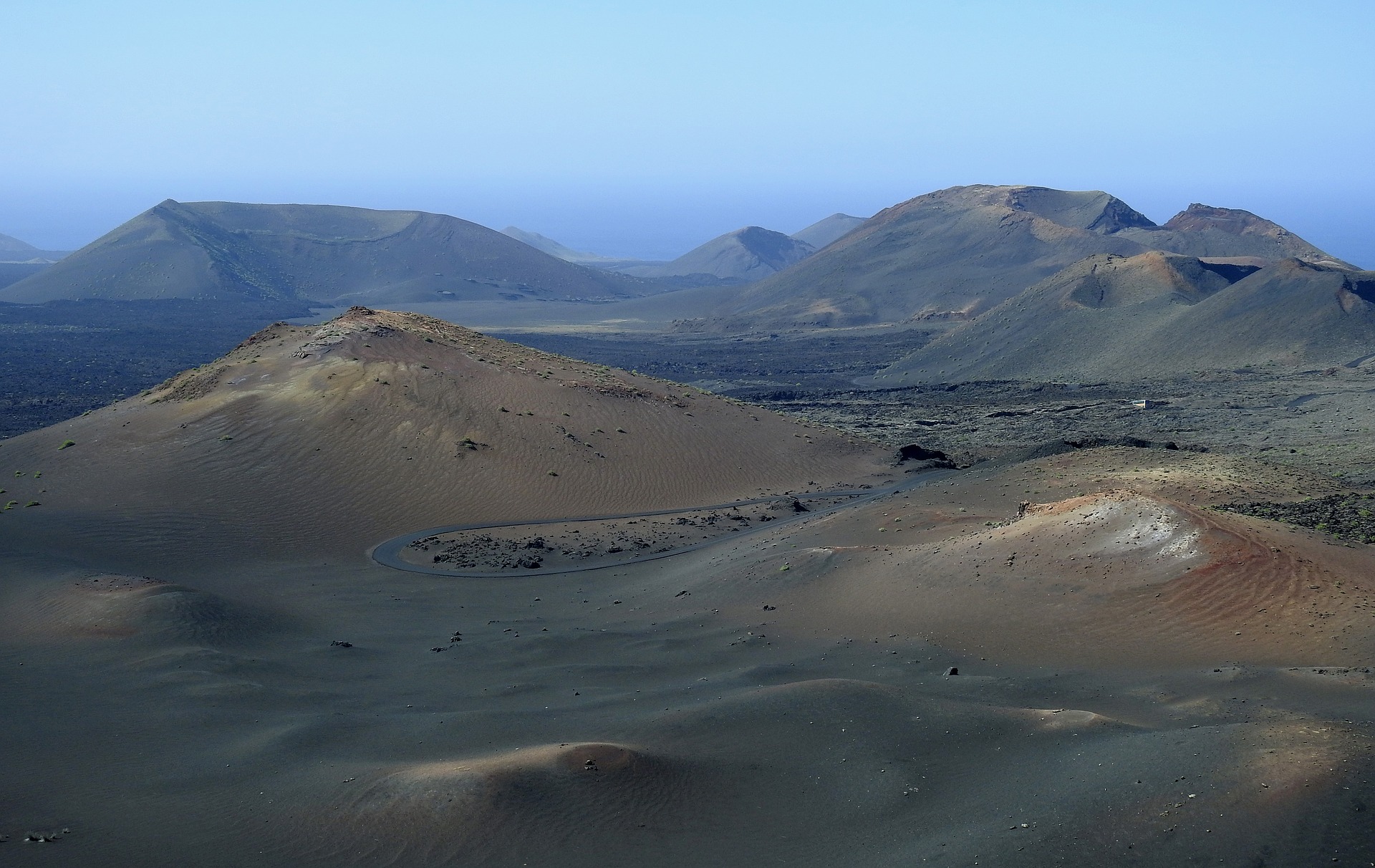 A Spanish Island landscape with volcanoes