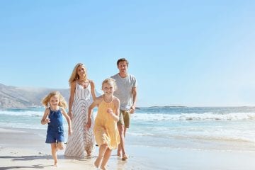 Family Walking on the Beach