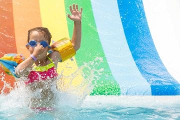 Kid in waterpark