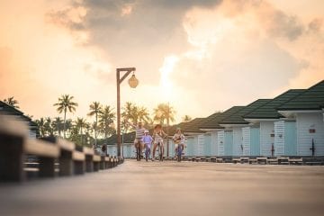 Family Cycling at Siyam World Maldives