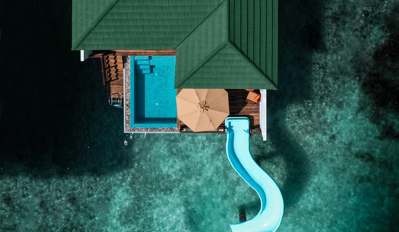 Reef Villa wtih Pool + Slide aerial