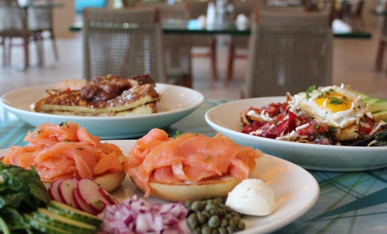 Close up of different dishes