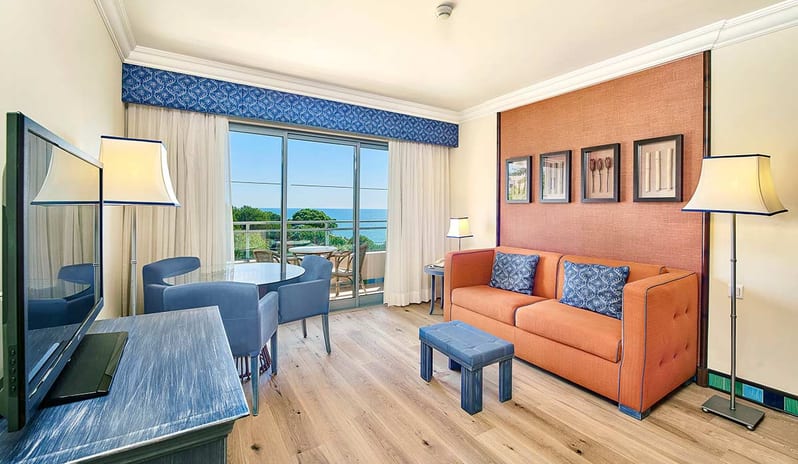 Living room with sea view