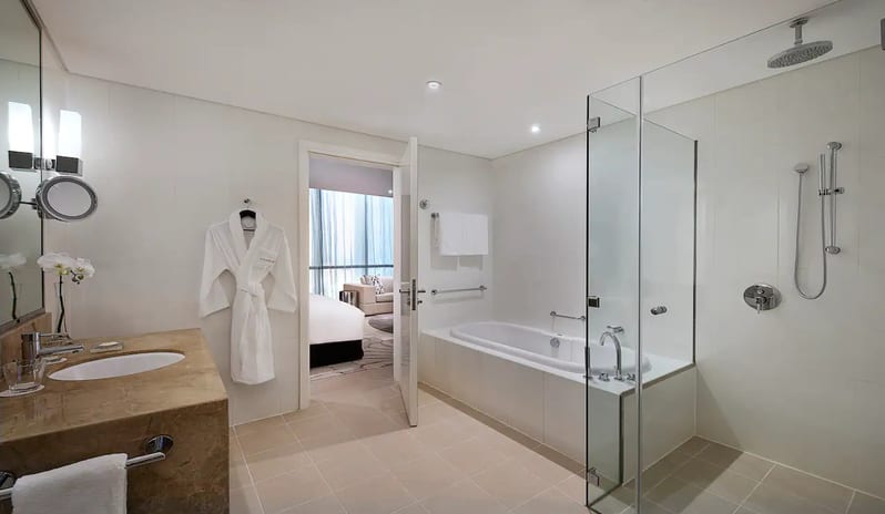 Conrad-Abu-Dhabi-Studio-Apartment-with-Sea-View-Bathroom