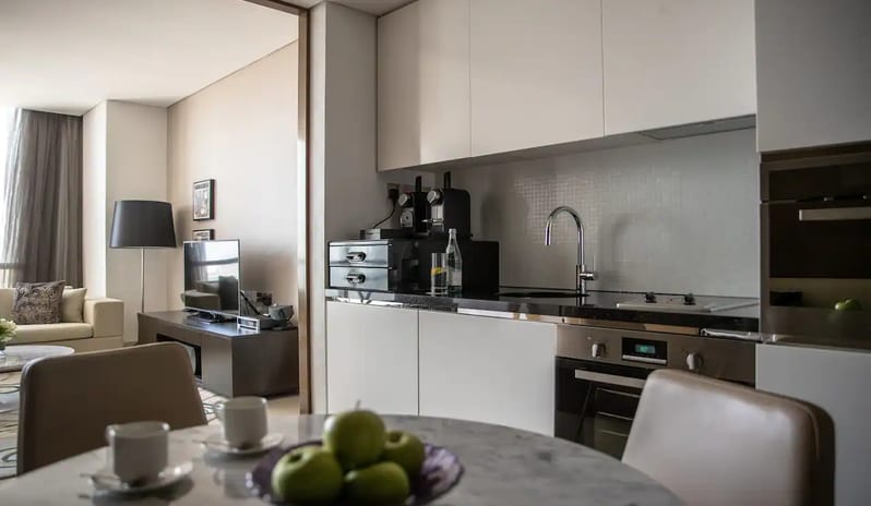 Conrad-Abu-Dhabi-Studio-Apartment-with-Sea-View-Kitchen