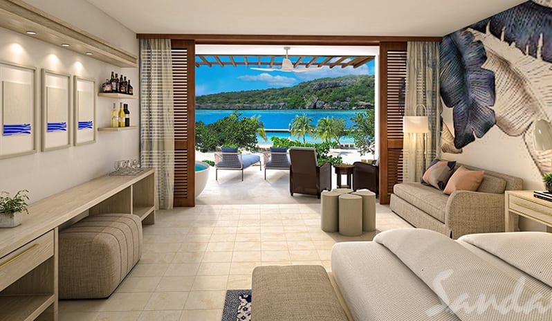 Sunchi Walkout Club Level Beachfront Room With Patio Tranquility Soaking Tub