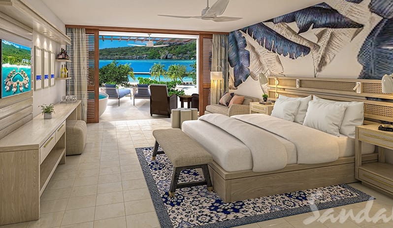 Sunchi Walkout Club Level Beachfront Room With Patio Tranquility Soaking Tub
