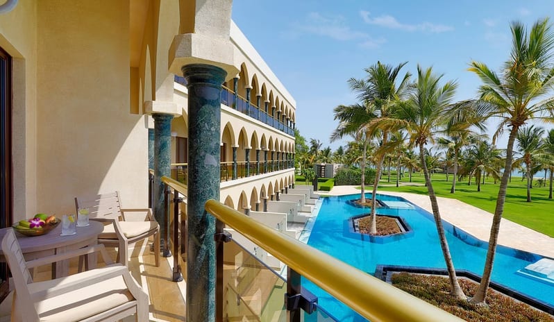 Al-Bustan-Palace-Ritz-Carlton-Deluxe-Pool-View-King-Room-Balcony