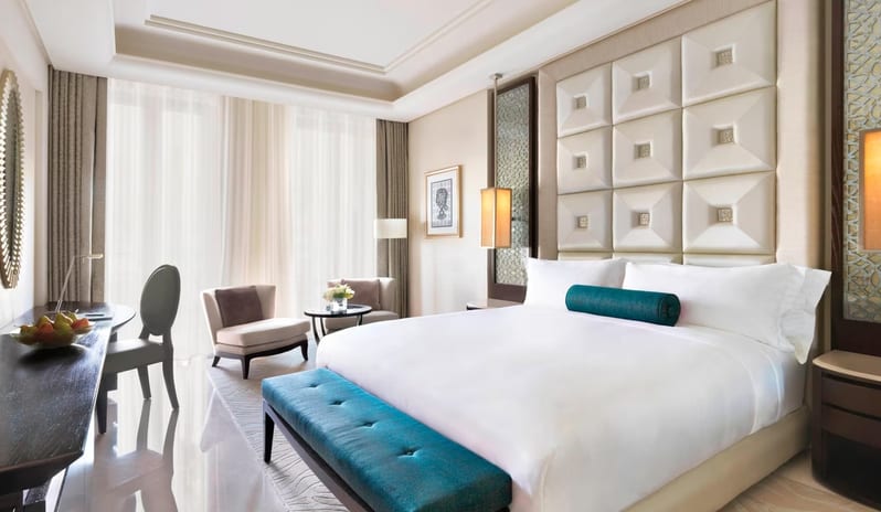 Al-Bustan-Palace-Ritz-Carlton-Deluxe-Pool-View-King-Room-King-Bed