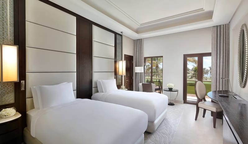 Al-Bustan-Palace-Ritz-Carlton-Deluxe-Pool-View-Twin-Room-Twin-Bed