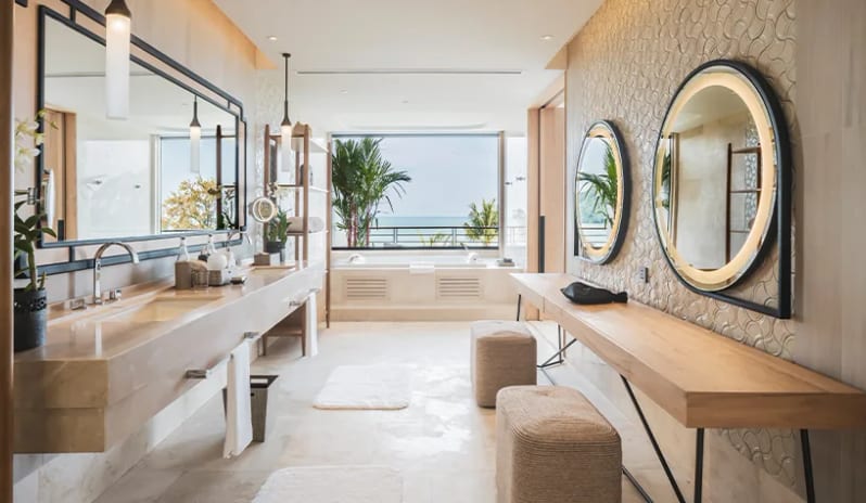 Sea View Pool Penthouse Bathroom Overview