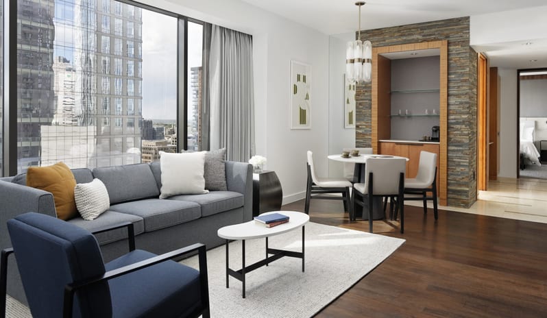 One-Bedroom Suite Living