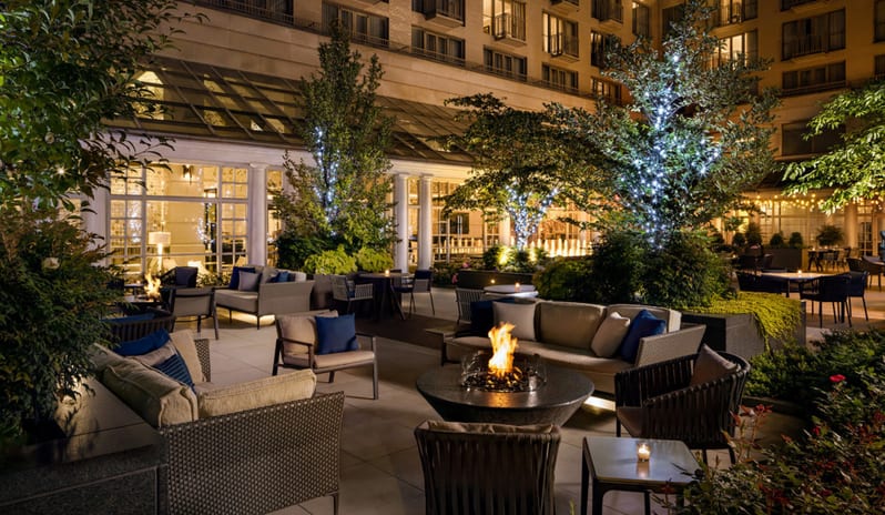 Fairmont Outdoor Seating Night