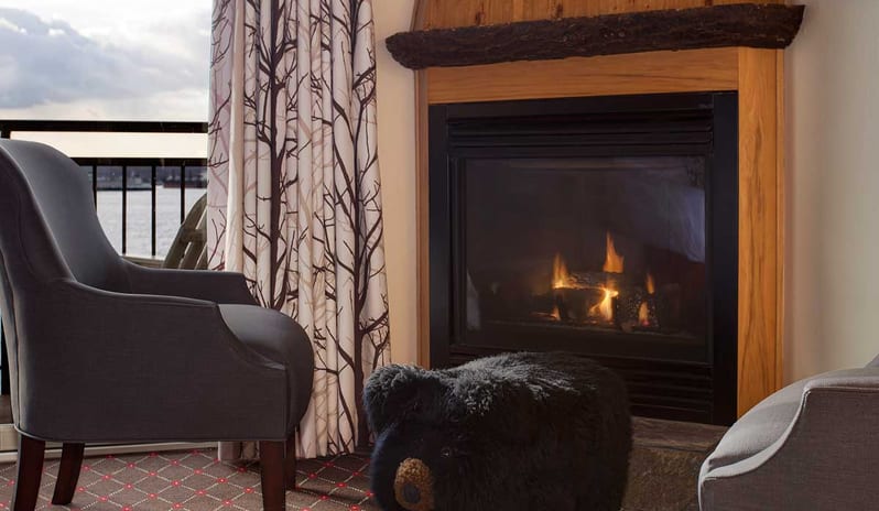 Over Water King with Balcony Fireplace