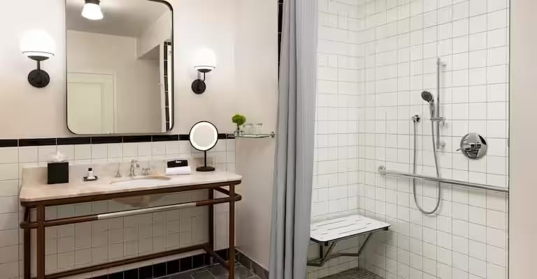 1 King Mobility Accessible With Rollin Shower