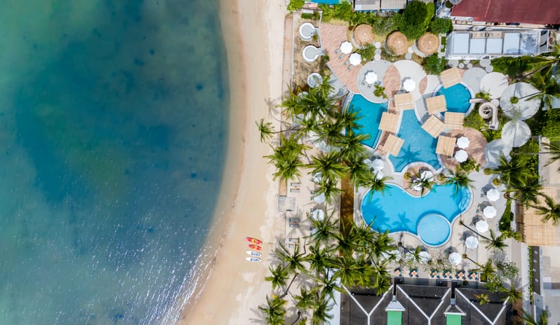 Outrigger Koh Samui Beach Resort Beach Aerial