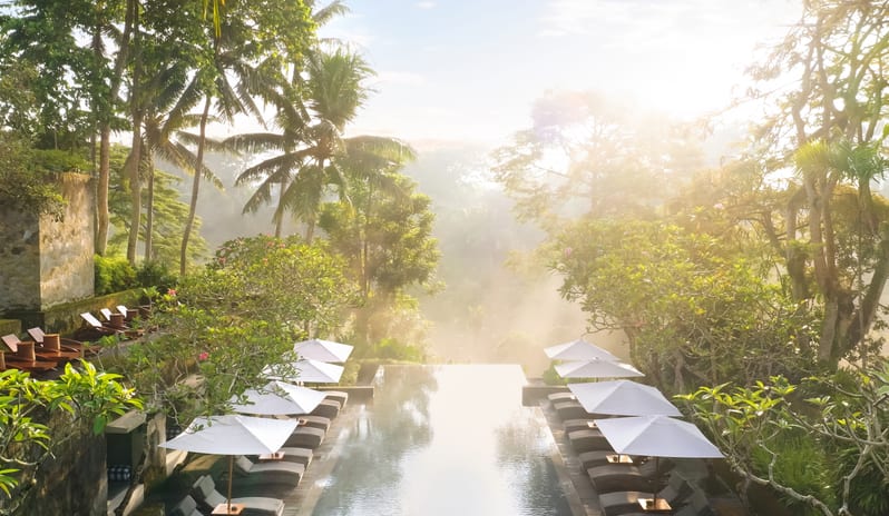 Maya Ubud Resort & Spa, Aerial Main Pool