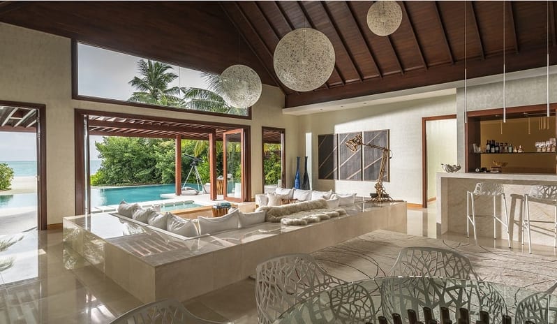 Three Bedroom Family Beach Pavilion with Pools, Living Area