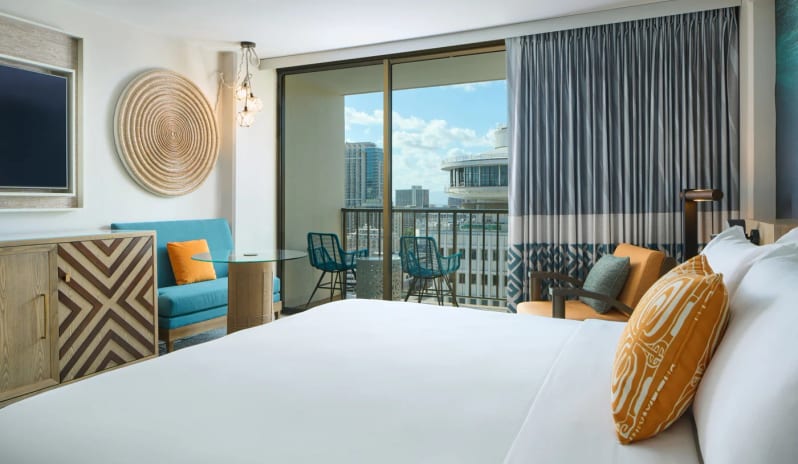 Partial Ocean View 1 King Bed Double, Bed View