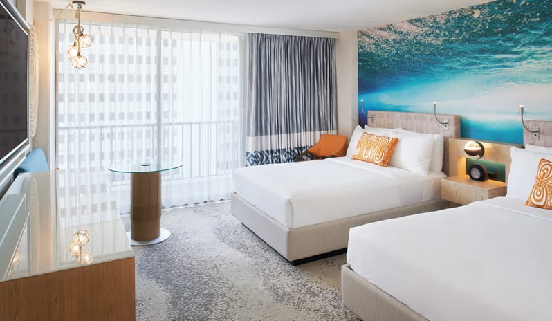 Waikiki View 2 Double Beds Double