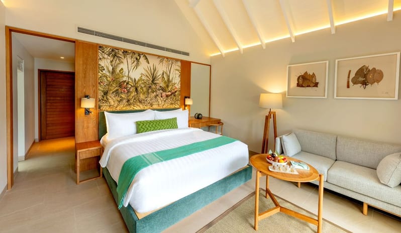 Two Bedroom Family Beach Villa With Pool, Bed