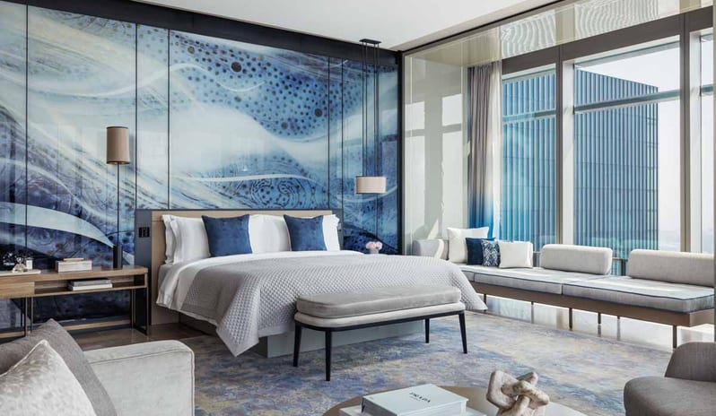 middle-east-holidays-dubai-one-only-royal-mirage-residence-spa-hotel - grand-za'abeel-room-king-burj-khalifa-view-bedroom