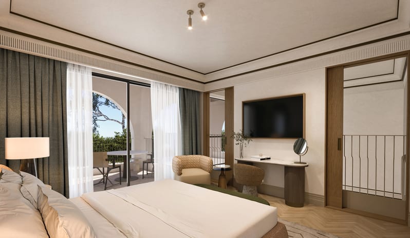 europe-holidays-greece-corfu-conrad-corfu-King Evergreen Two Bedroom Villa Pools